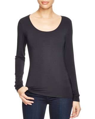 Elie Tahari Netta Scoop Neck Tee 
