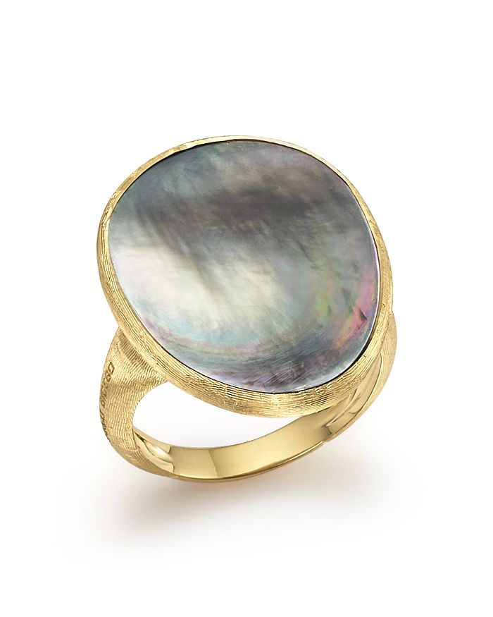 MARCO BICEGO 18K YELLOW GOLD LUNARIA RING WITH BLACK MOTHER-OF-PEARL,AB564-MPB-Y