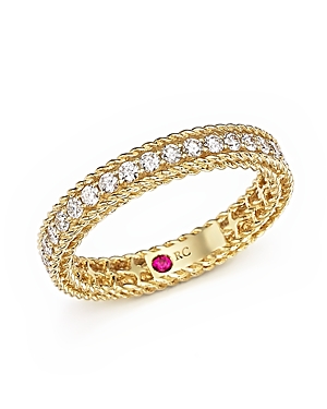 Roberto Coin 18K Yellow Gold Symphony Braided Ring with Diamonds