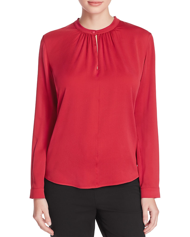 Max Mara Sabadel Silk Keyhole Shirt