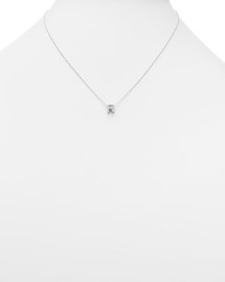 18K White Gold "Love Letter" Initial Pendant Necklace with Diamonds, 16"