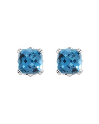 Sterling Silver Rittenhouse Prism Blue Topaz Stud Earrings