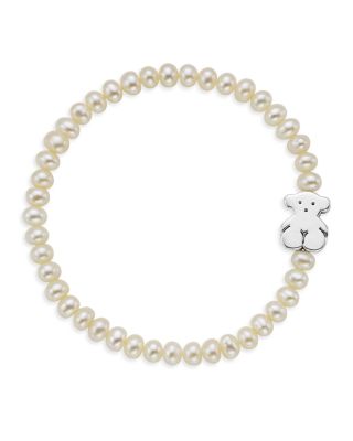 TOUS Cultured Freshwater Pearl Bear Charm Bracelet Bloomingdale's