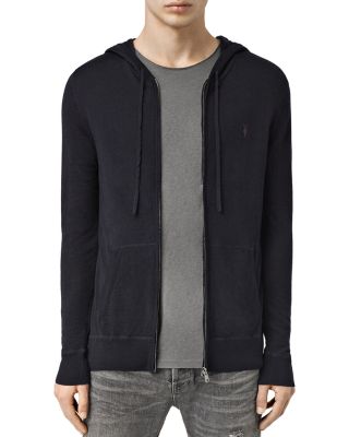 Allsaints Mode Merino Zip Hoody Felpa con Cappuccio Uomo