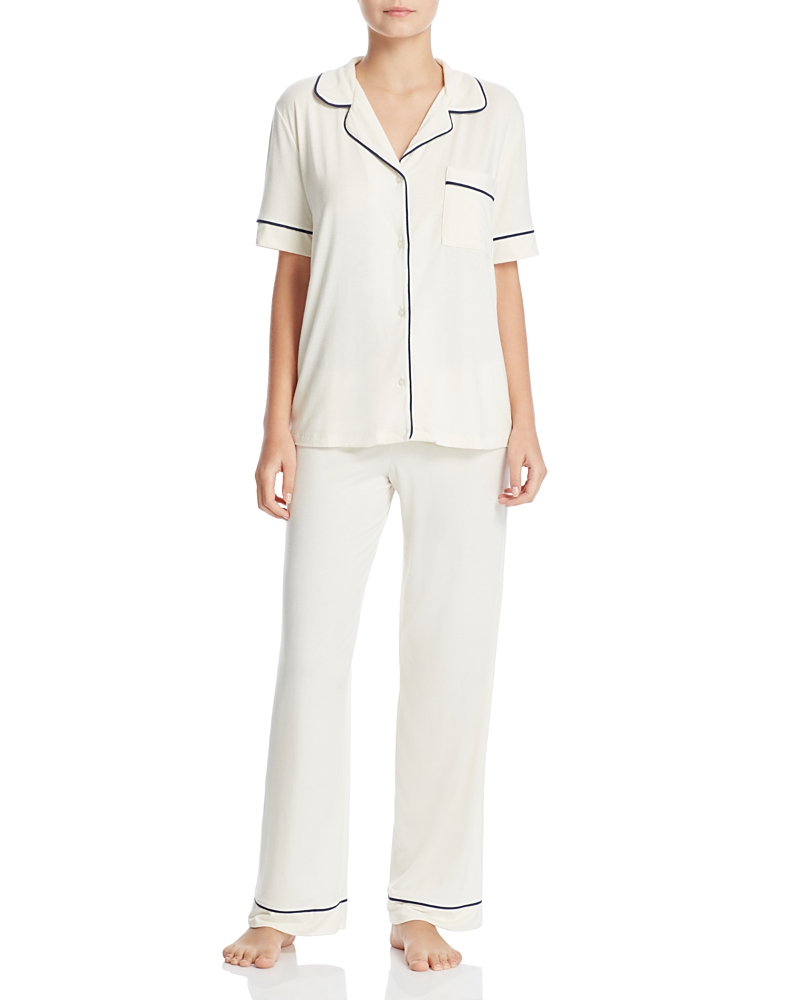 Eberjey Gisele Short Sleeve Long Pant Pajama Set