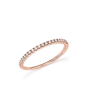 Bloomingdale's Diamond Micro Pave Band In 14k Rose Gold, 0.15 Ct. T.w. In White/rose Gold