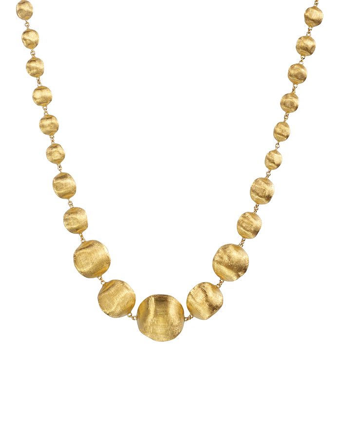 MARCO BICEGO 18K YELLOW GOLD AFRICA GRADUATED BEAD NECKLACE, 18,CB1329
