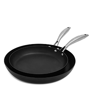 Scanpan Pro Iq 9 And 11 2-piece Fry Pan Set In Black