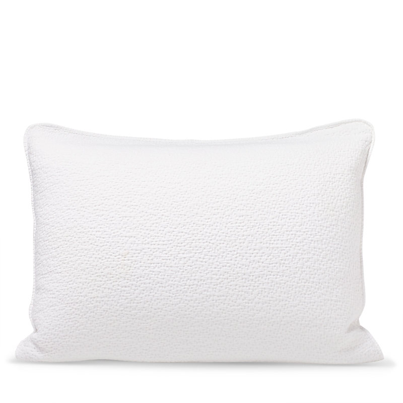 Coyuchi Organic Cotton Cascade Sham, Standard In Alpine White