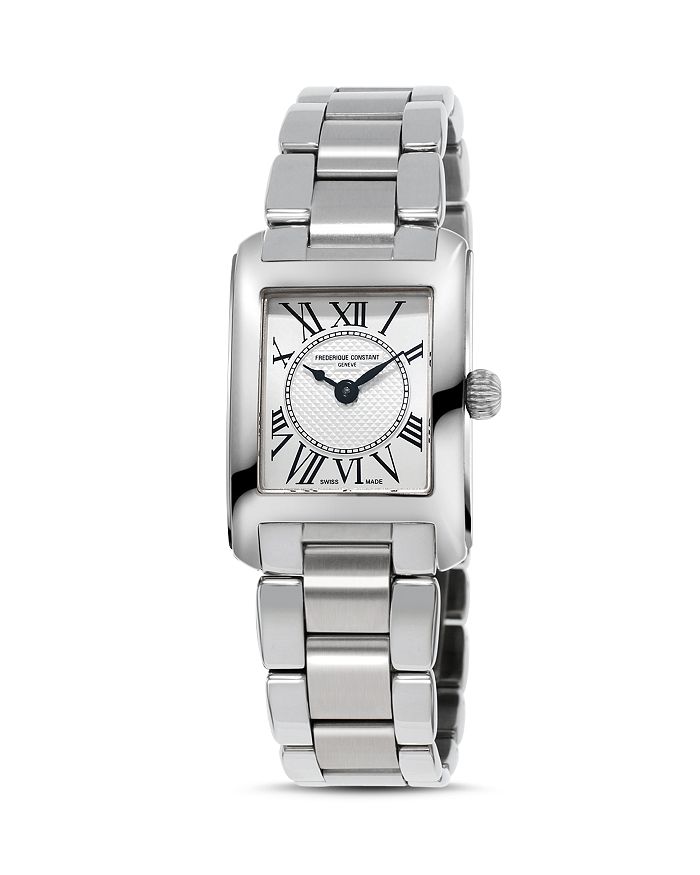 Shop Frederique Constant Classics Carree Watch, 21mm In Silver