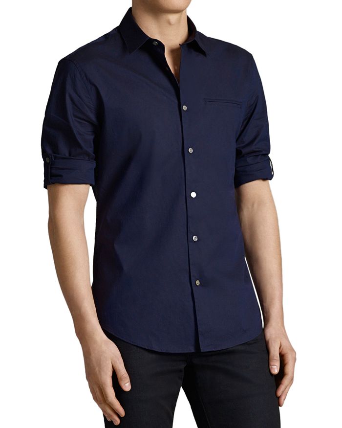 John Varvatos Collection Rolled Sleeve Slim Fit Button-Down Shirt ...