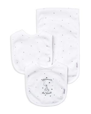 Little Me Infant Unisex Welcome to the World Bib & Burp Cloth Set - Baby