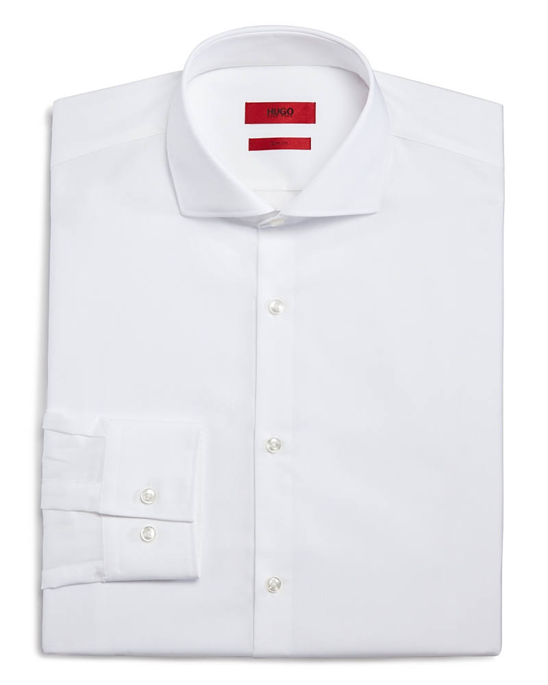 Hugo Boss Jason Slim Fit Long Sleeve Cotton Dress Shirt In White