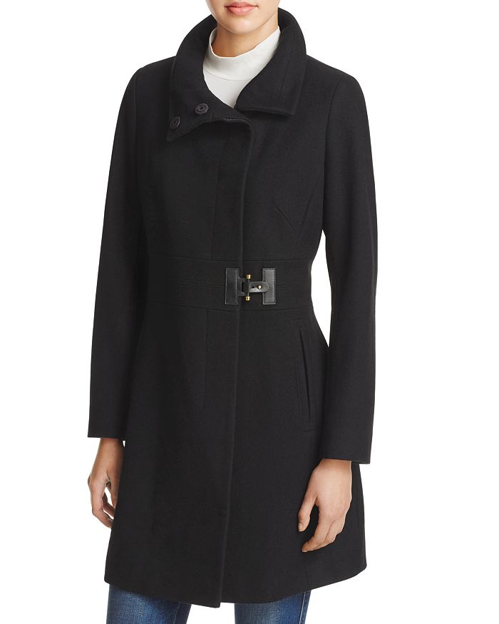 Via Spiga Leather Tab Coat Bloomingdale s