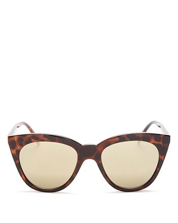 Le Specs - Women's Halfmoon Magic Mirrored Cat Eye Sunglasses, 53mm