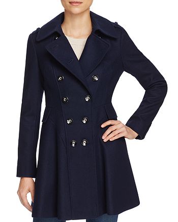 Via Spiga Skirted Double-Breasted Button Front Coat | Bloomingdale's