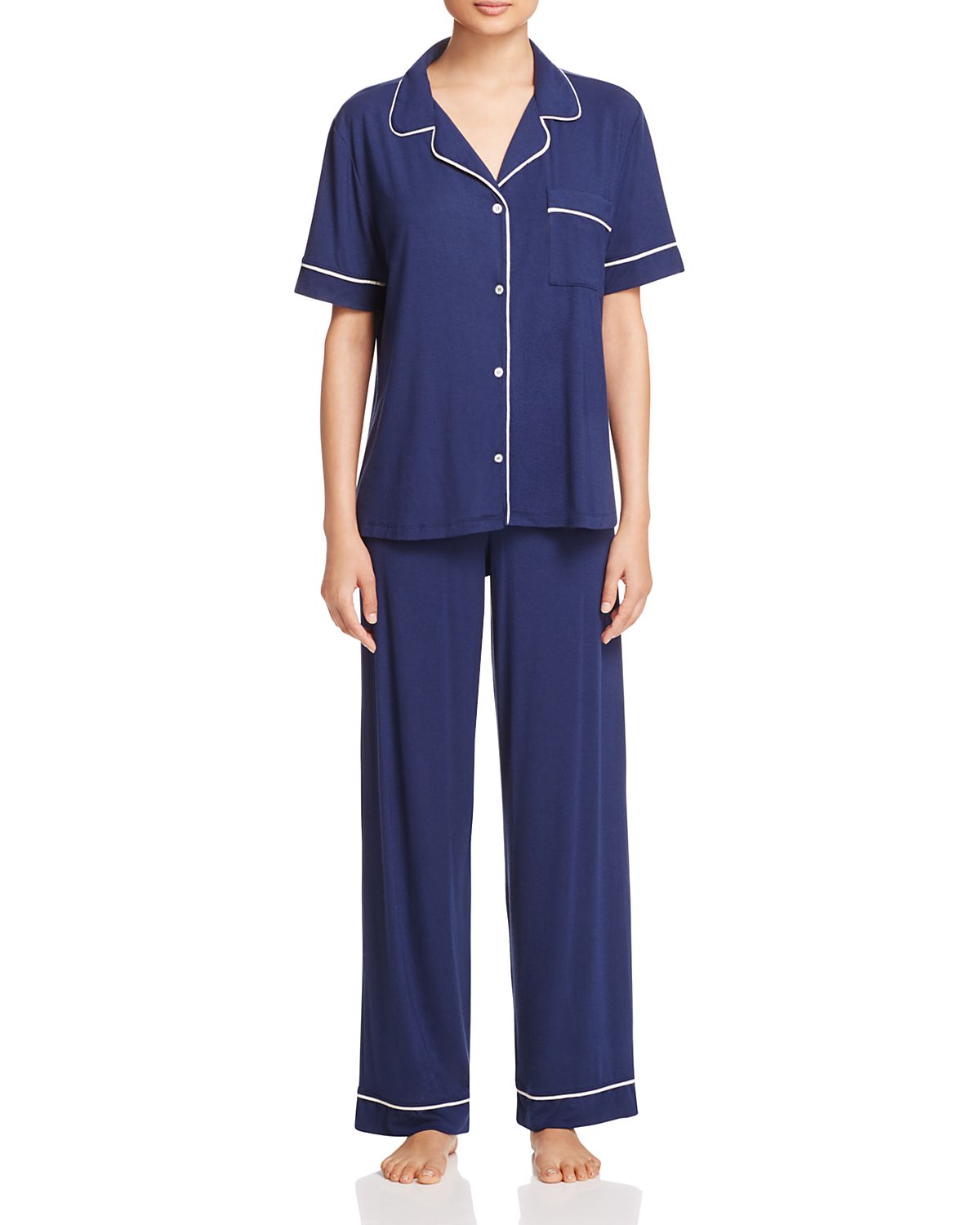 Eberjey Gisele Short Sleeve Long Pant Pajama Set