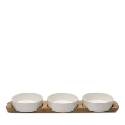 Pizza Passion 4-Piece Topping Bowl and Tray Set