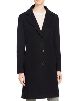 calvin klein single breast cashmere blend walker coat
