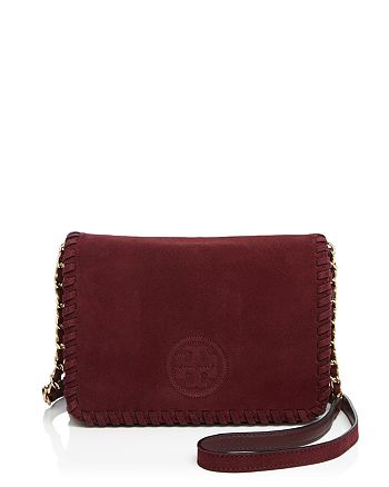 Tory Burch Marion Suede Combo Crossbody | Bloomingdale's