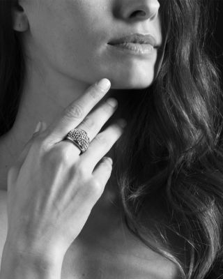 LAGOS Sterling Silver Caviar Domed Ring