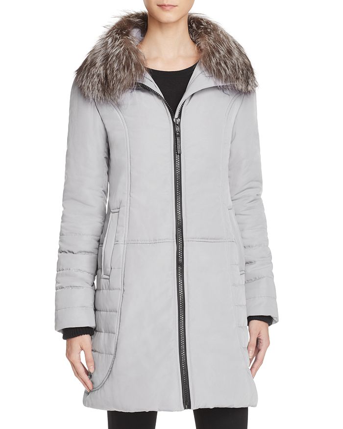 Maximilian Furs Fox Fur Collar Puffer Coat 100 Exclusive