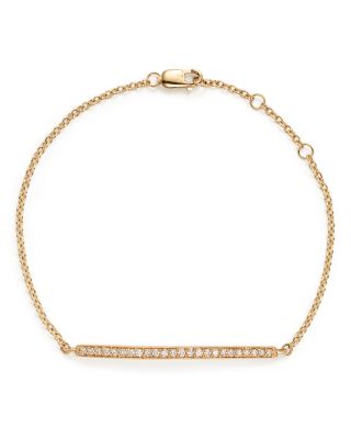 diamond bar bracelet yellow gold