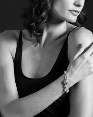 Sterling Silver Love Knot Link Bracelet