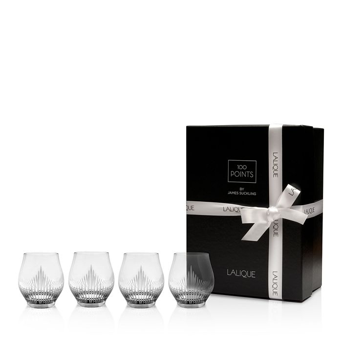 Shop Lalique 100 Points Shot Glass, Set Of 4 In Clear