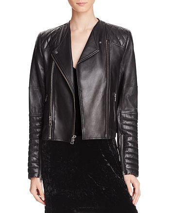 Alice and Olivia Alice + Olivia Gamma Quilted Leather Biker Jacket ...