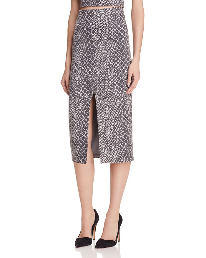 Alice and olivia snake print skirt 2025