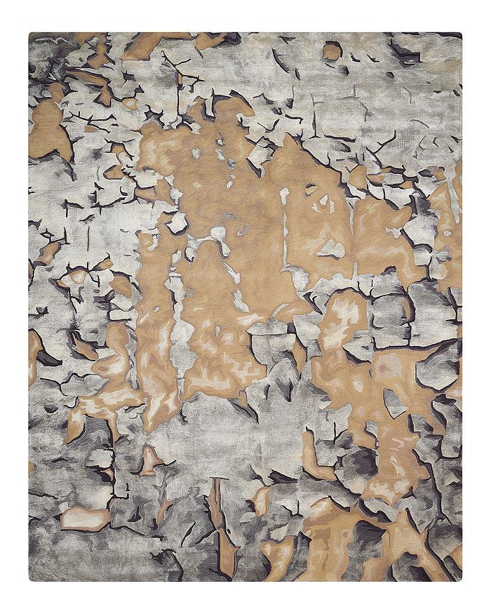 Nourison Prismatic Prs02 Rug - Abstract, 3'9 X 5'9 In Beige/ Silver