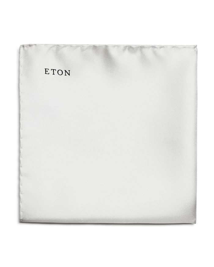 Shop Eton Of Sweden Silk Pocket Square In White
