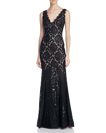 Avery G V-Back Lace Gown | Bloomingdale's
