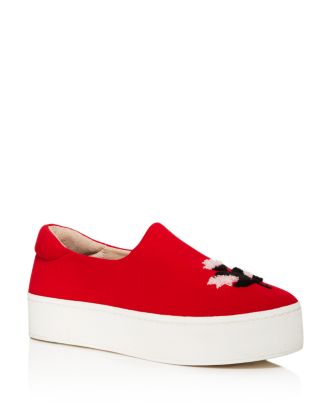 embroidered platform sneakers