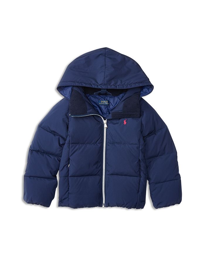 Ralph Lauren Girls' Hooded Puffer Jacket - Sizes 2-6X | Bloomingdale's