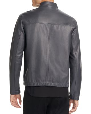 Theory Morvek Leather Zip Jacket | Bloomingdale's