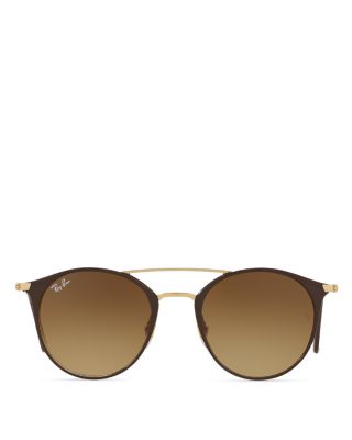 highstreet 52mm round brow bar sunglasses