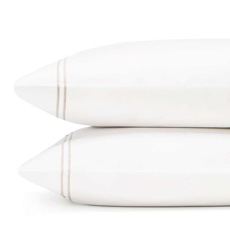 Sferra Grande Hotel Pillowcase In White/taupe