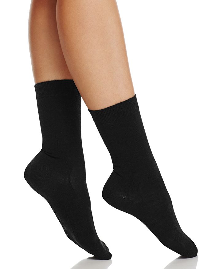Shop Falke Soft Merino Blend Socks In Charcoal