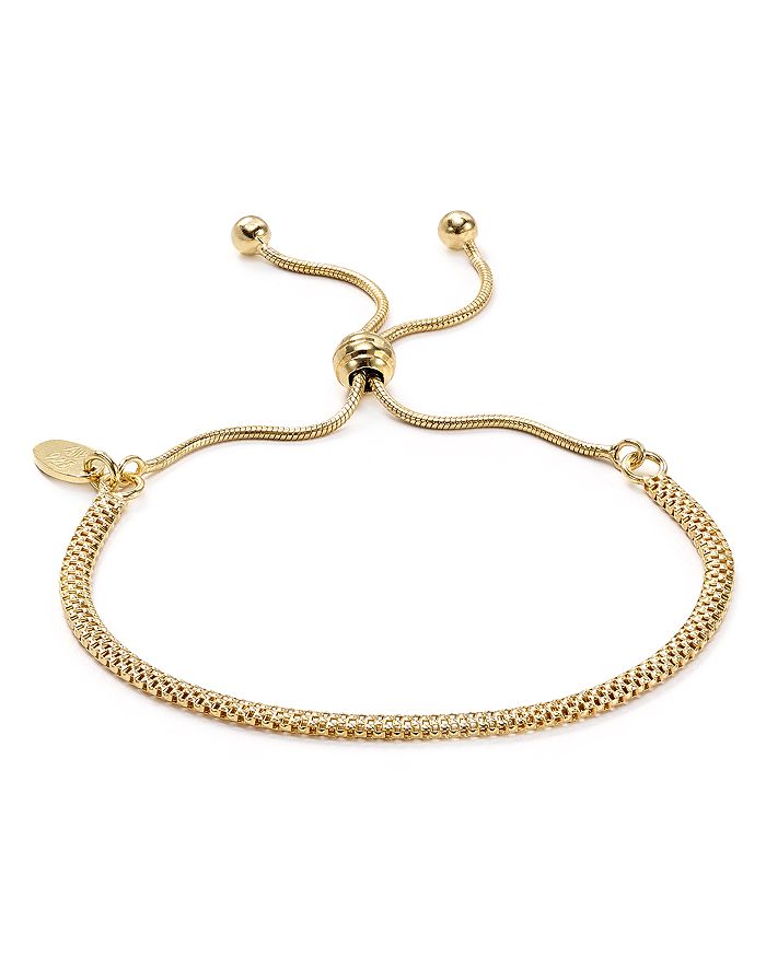 Shop Argento Vivo Mesh Chain Adjustable Bracelet In Gold