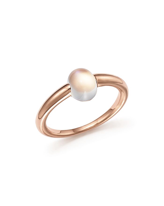 Pomellato M'ama Non M'ama Ring With Moonstone In 18k Rose Gold In White/rose