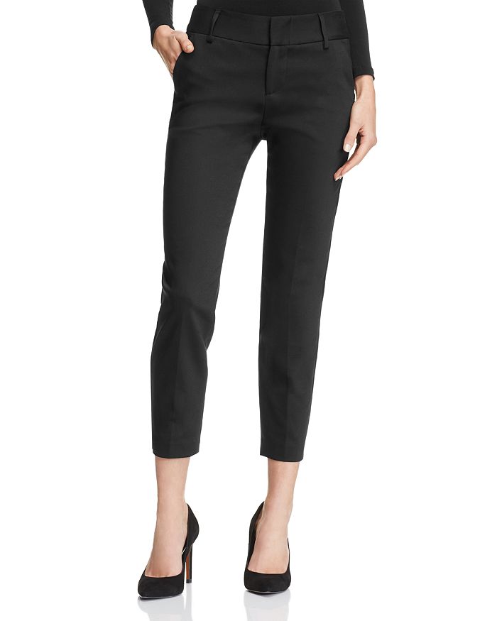 Shop Alice And Olivia Alice + Olivia Stacey Cropped Slim Pants In Black