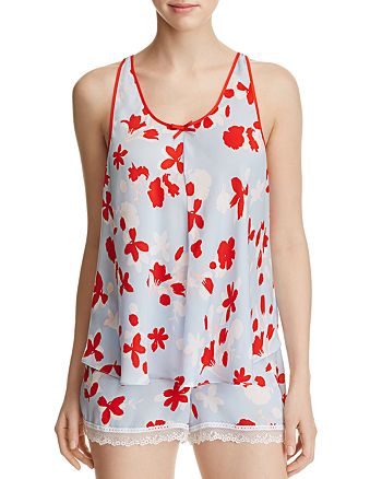 Oscar de la Renta Pink Label Satin Pajama Set | Bloomingdale's
