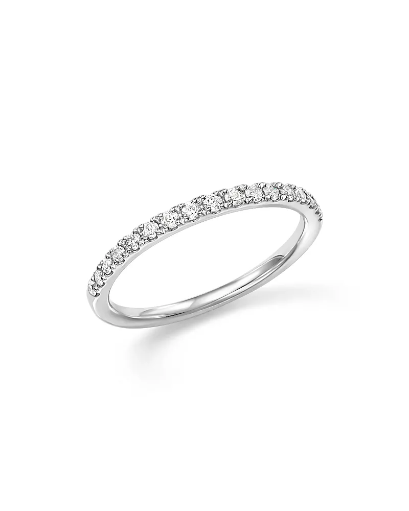 Diamond Micro-Pave Stack Ring in 14K White Gold, .25 tcw
