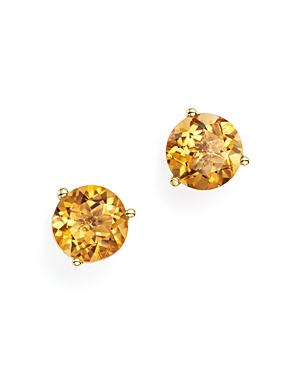 Citrine Stud Earrings in 14K Yellow Gold - 100% Exclusive