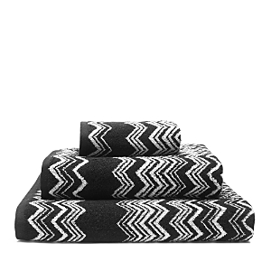 Missoni Keith Hand Towel In Black/white