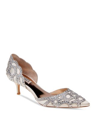 Badgley Mischka Ginny Embellished d Orsay Pointed Toe Pumps Bloomingdale s