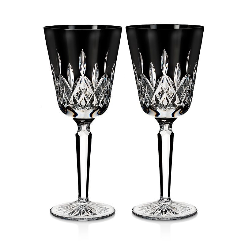 Waterford Lismore Black Goblet, Set Of 2