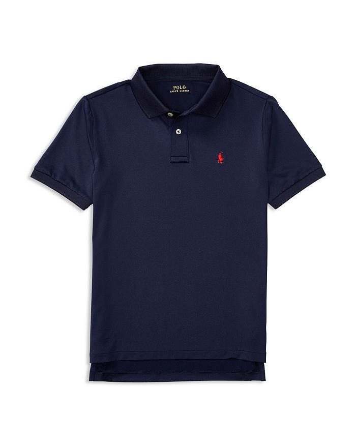 Ralph Lauren Polo  Boys' Stretch Lisle Solid Polo Shirt - Big Kid In French Navy